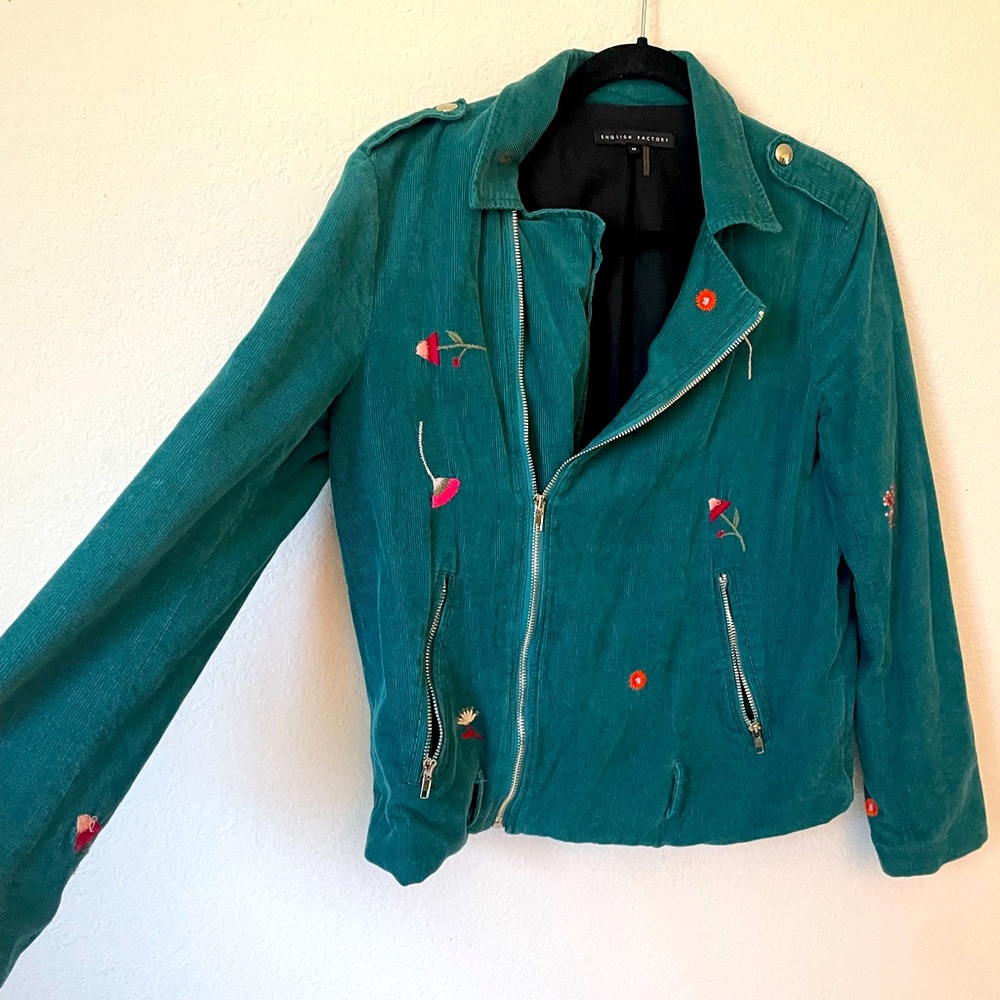 Embroidered Corduroy Jacket
